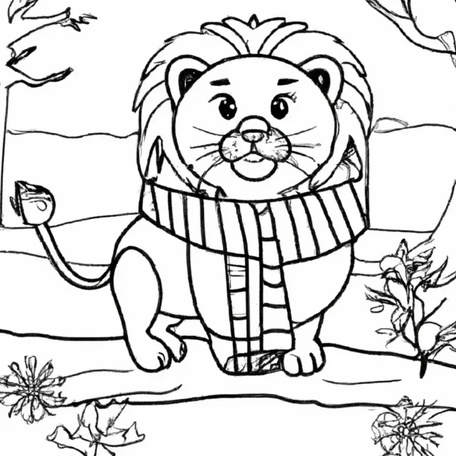 desenhos leao inverno imprimir colorir 2 desenhos leao inverno imprimir colorir 2