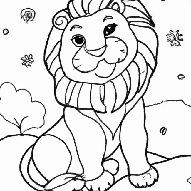 desenhos leao inverno imprimir colorir 5