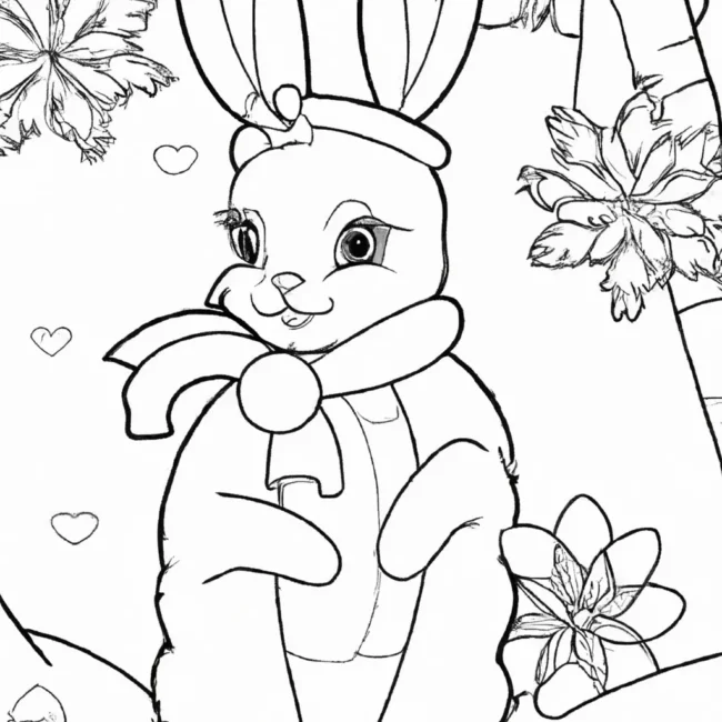 desenhos coelho inverno imprimir colorir 12