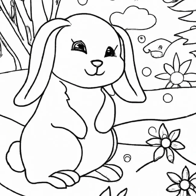 desenhos coelho inverno imprimir colorir 14