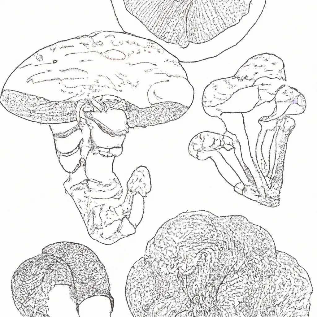 Desenhos de Cogumelo Matsutake para Imprimir e Colorir