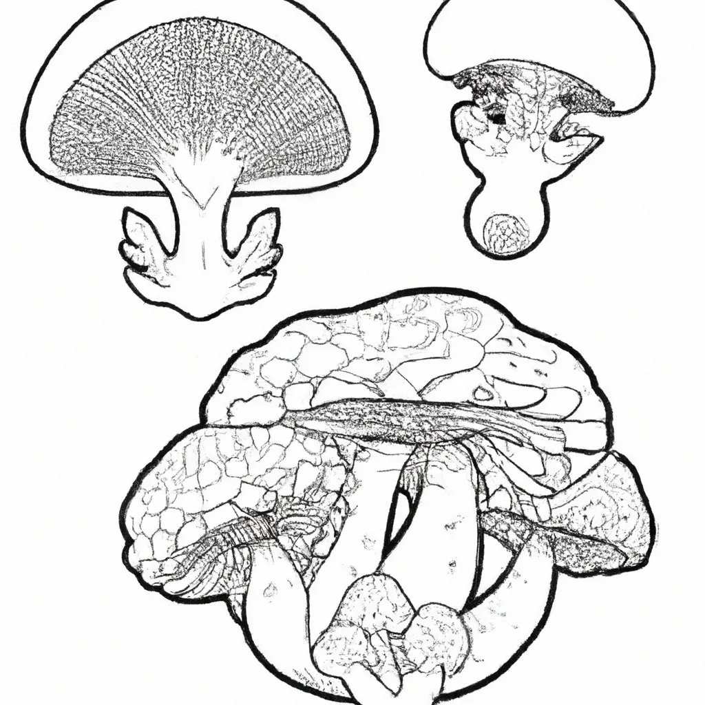 Desenhos de Cogumelo Matsutake para Imprimir e Colorir