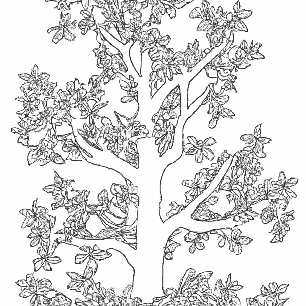 desenhos arvore nogueira imprimir colorir 5