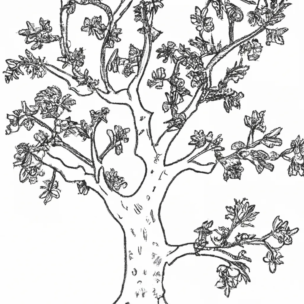desenhos arvore nogueira imprimir colorir 8