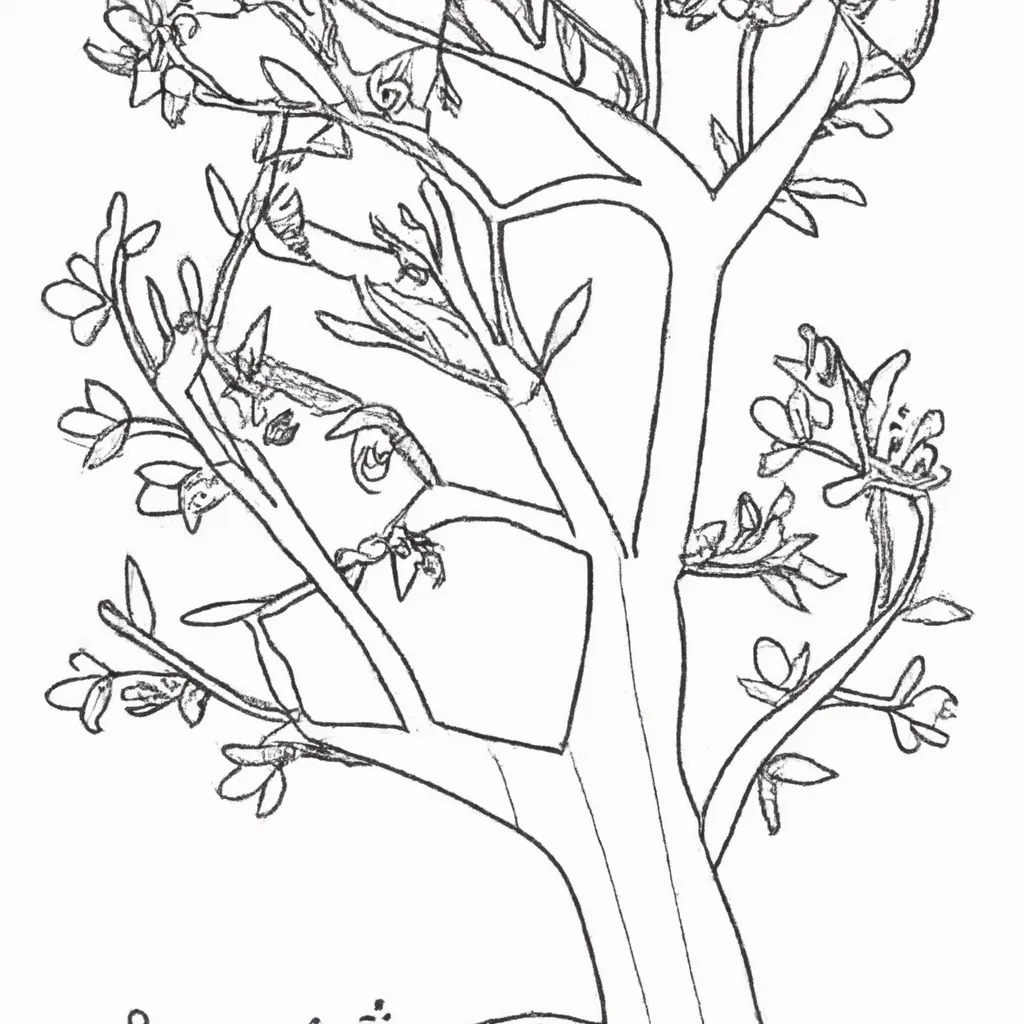 desenhos arvore nogueira imprimir colorir 12