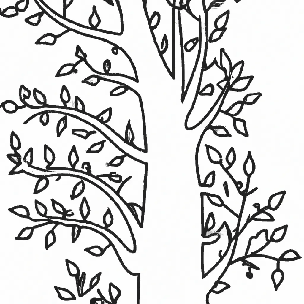 desenhos arvore nogueira imprimir colorir 14