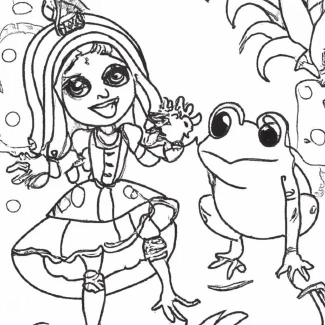 desenhos princesa sapo imprimir colorir 1