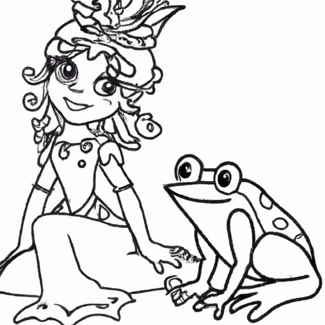 desenhos princesa sapo imprimir colorir 5