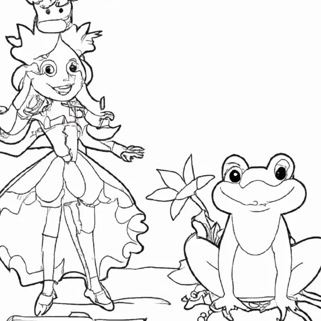 desenhos princesa sapo imprimir colorir 11