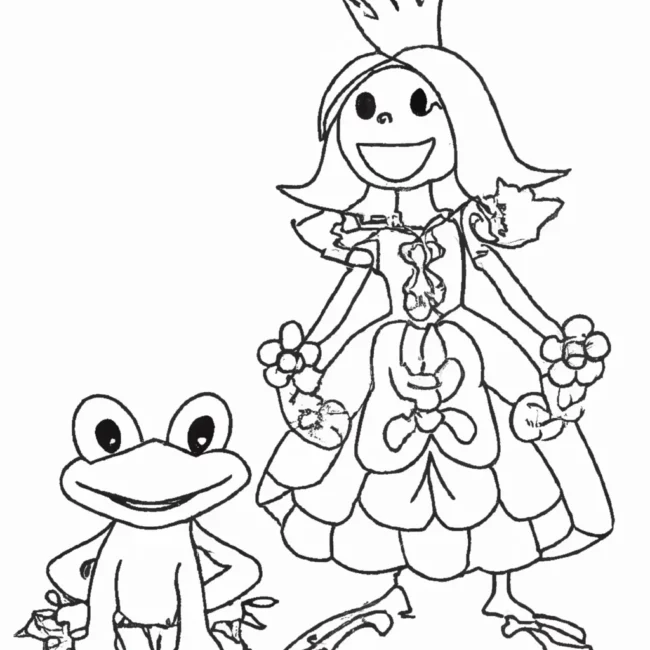 desenhos princesa sapo imprimir colorir 14