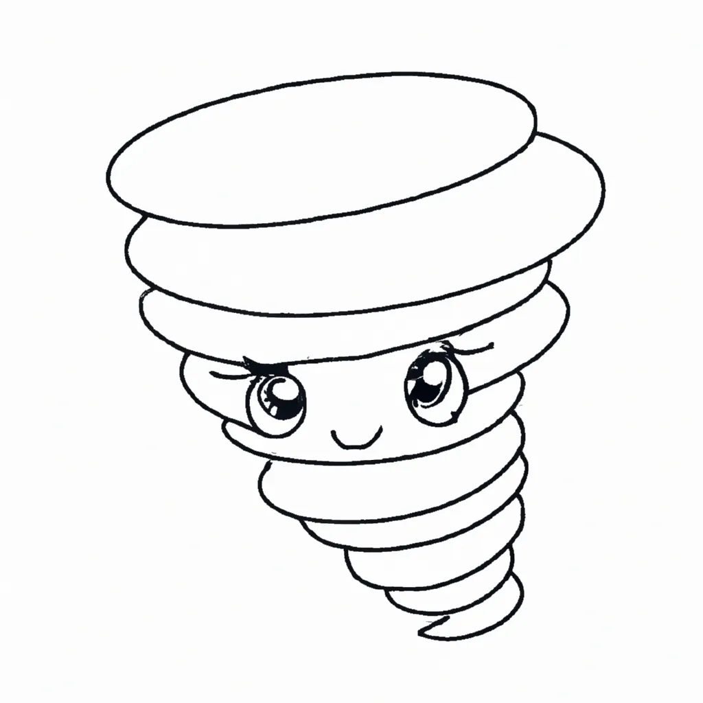 desenhos tornado kawaii imprimir colorir