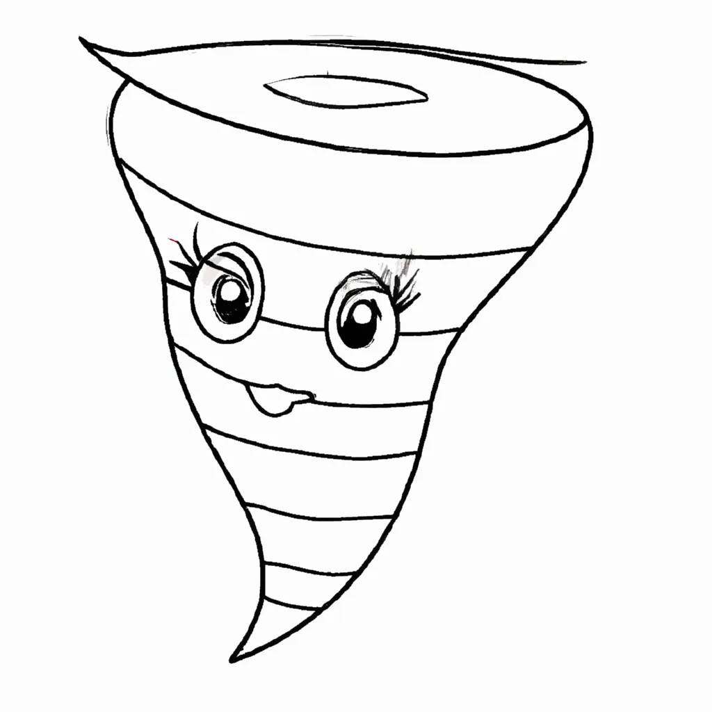 desenhos tornado kawaii imprimir colorir 1