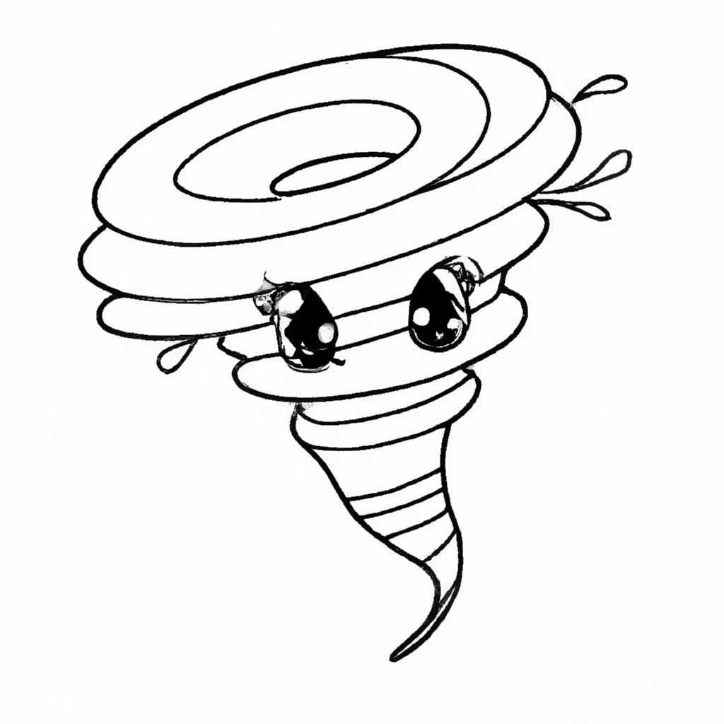 desenhos tornado kawaii imprimir colorir 3