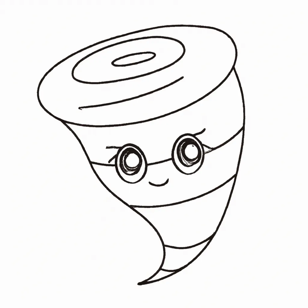 desenhos tornado kawaii imprimir colorir 6