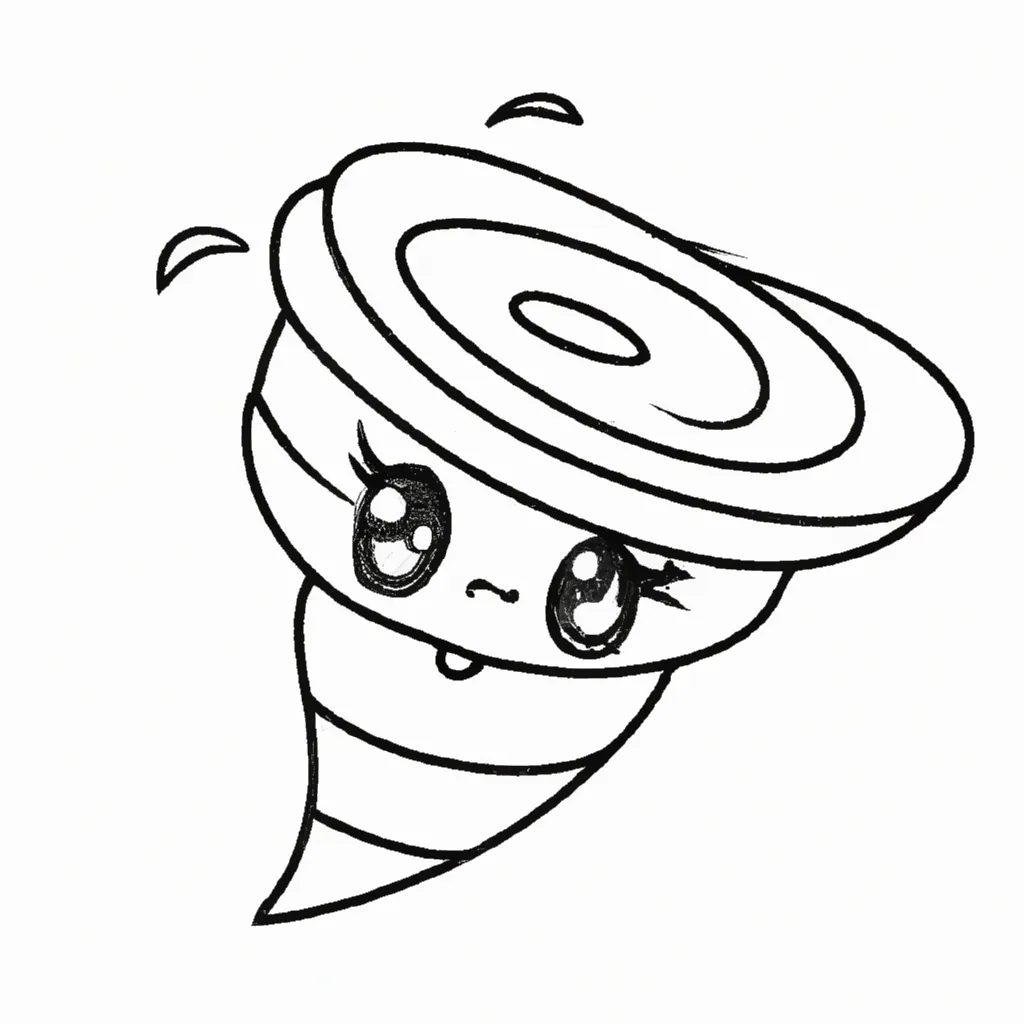 desenhos tornado kawaii imprimir colorir 7