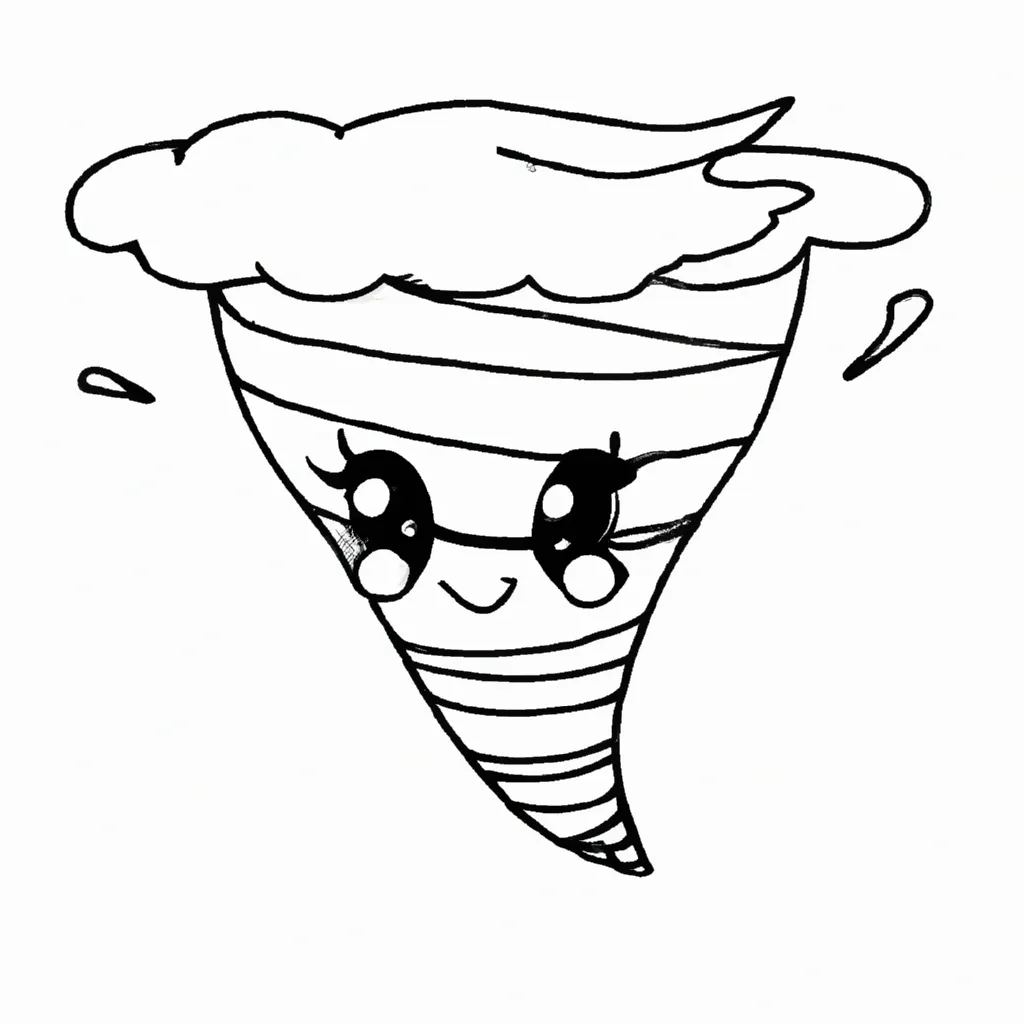 desenhos tornado kawaii imprimir colorir 9