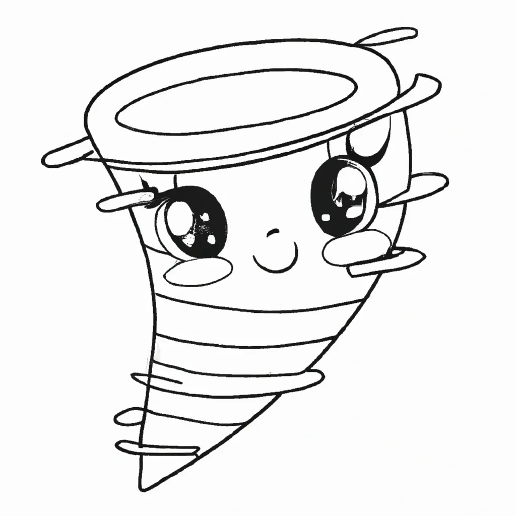 desenhos tornado kawaii imprimir colorir 10
