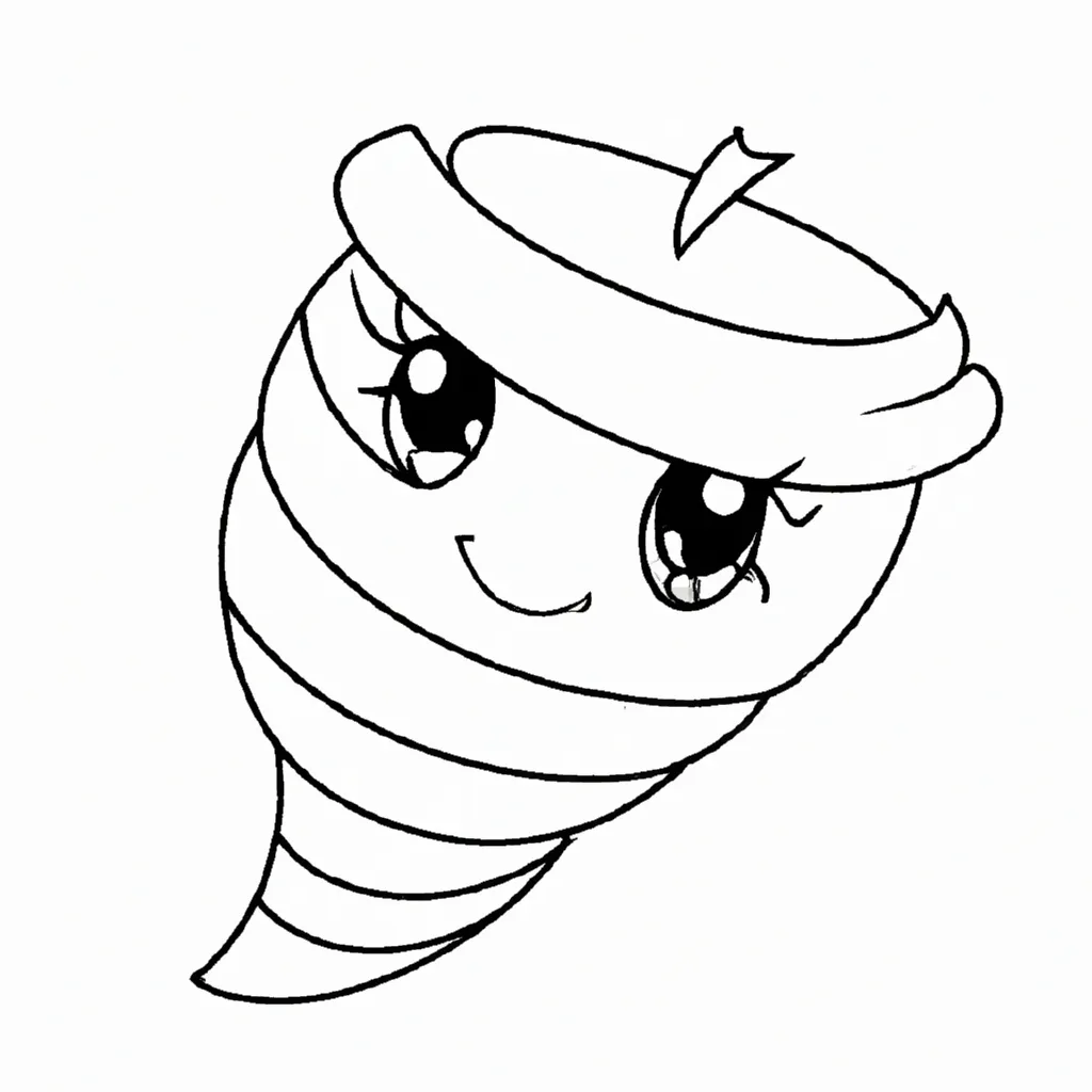 desenhos tornado kawaii imprimir colorir 12