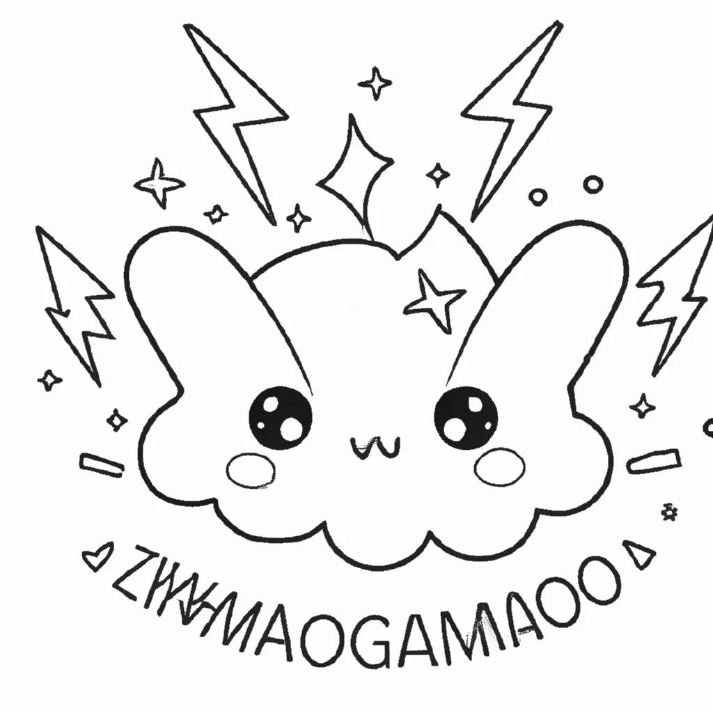 desenhos relampago kawaii imprimir colorir