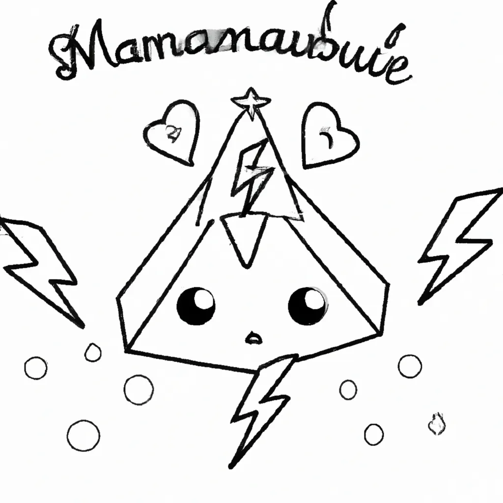 desenhos relampago kawaii imprimir colorir 1