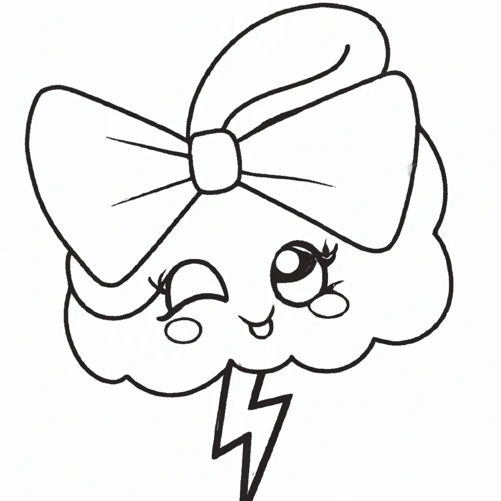 desenhos relampago kawaii imprimir colorir 3