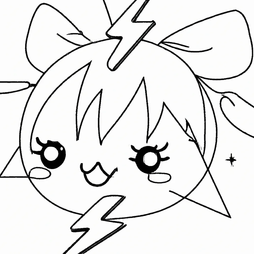 desenhos relampago kawaii imprimir colorir 8