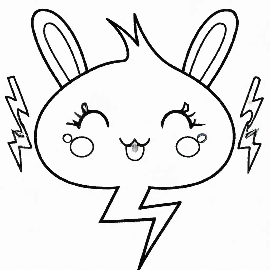 desenhos relampago kawaii imprimir colorir 9