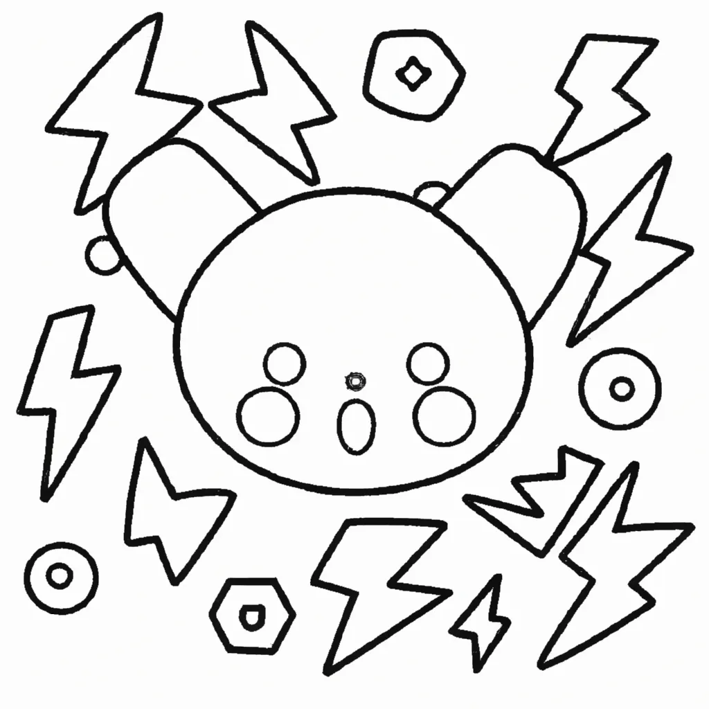 desenhos relampago kawaii imprimir colorir 14