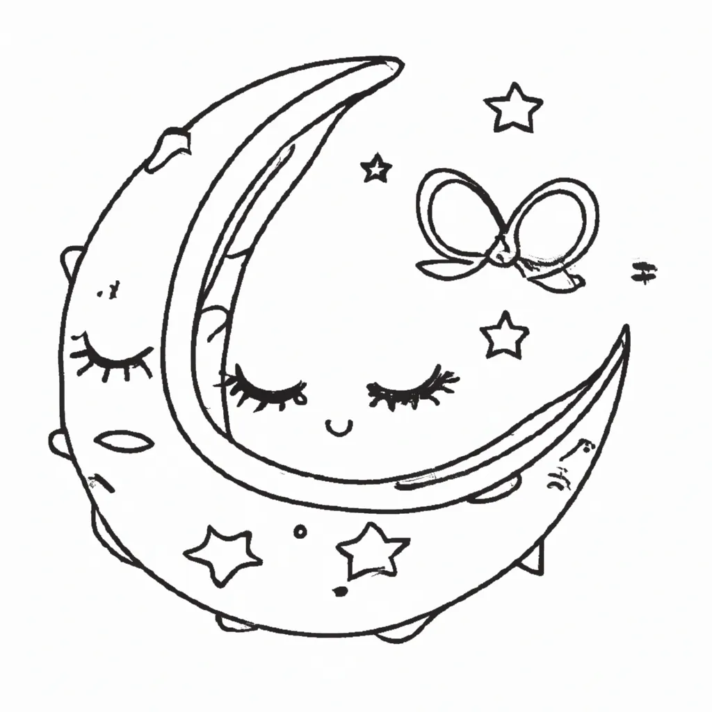 desenhos lua kawaii imprimir colorir 3