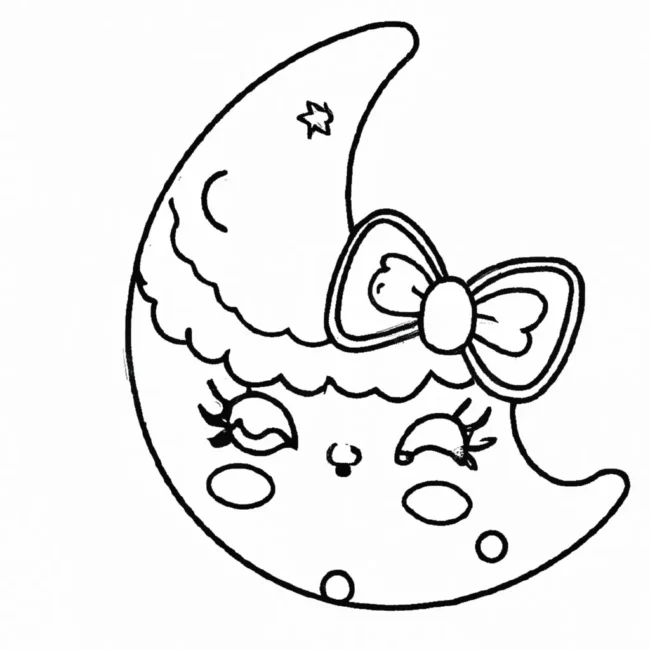 desenhos lua kawaii imprimir colorir 9