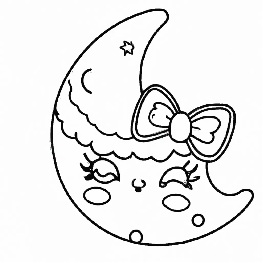 desenhos lua kawaii imprimir colorir 9