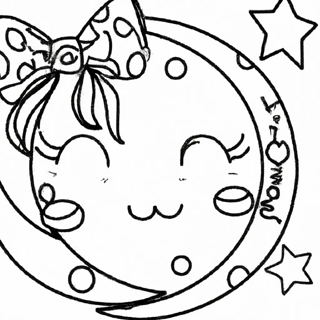 desenhos lua kawaii imprimir colorir 10