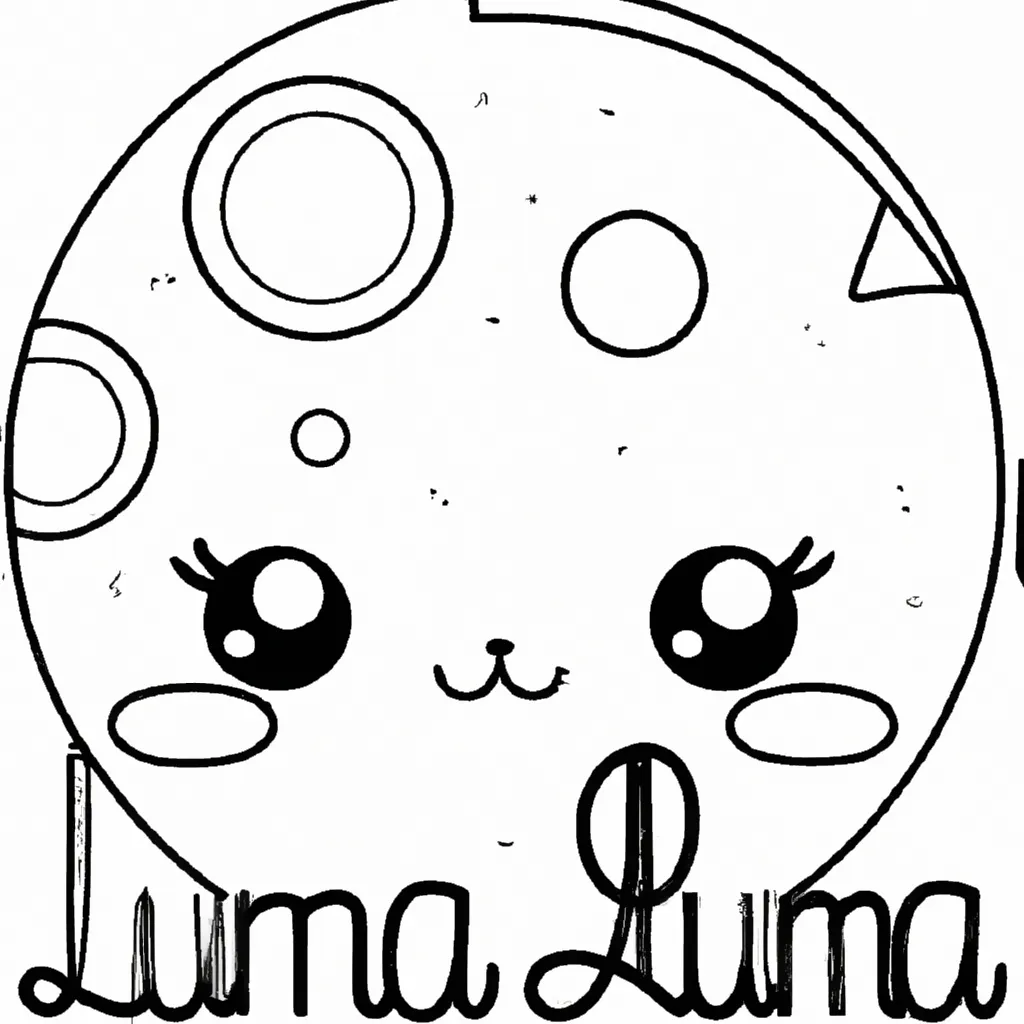 desenhos lua kawaii imprimir colorir 12