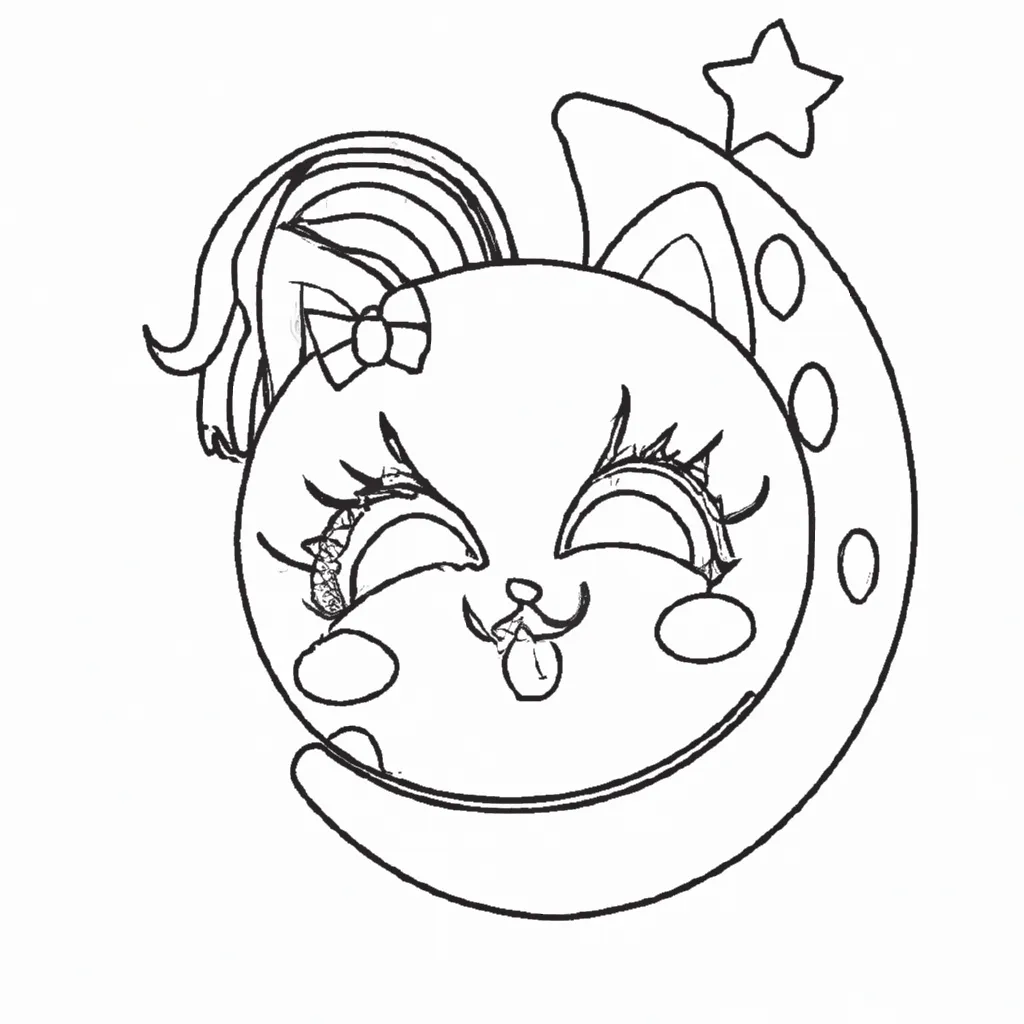 desenhos lua kawaii imprimir colorir 14