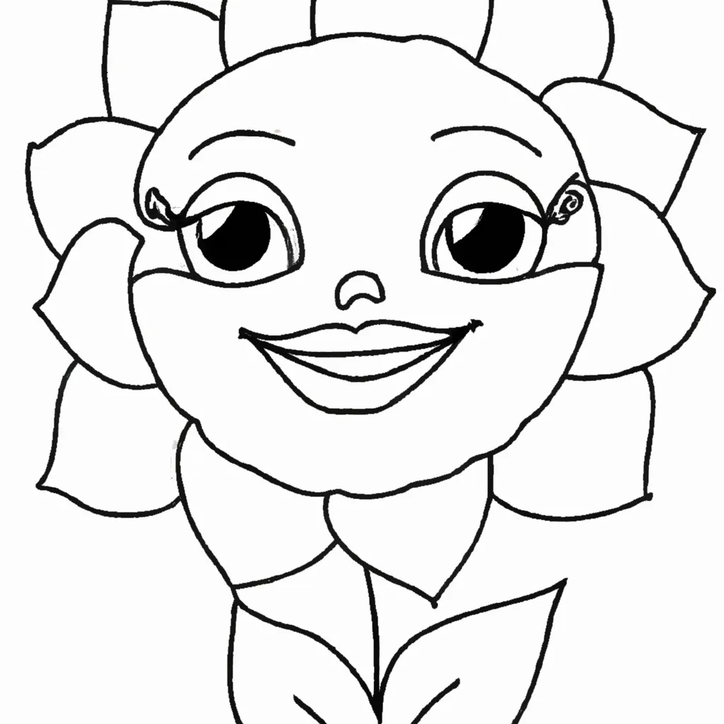 desenhos flor sorriso imprimir colorir