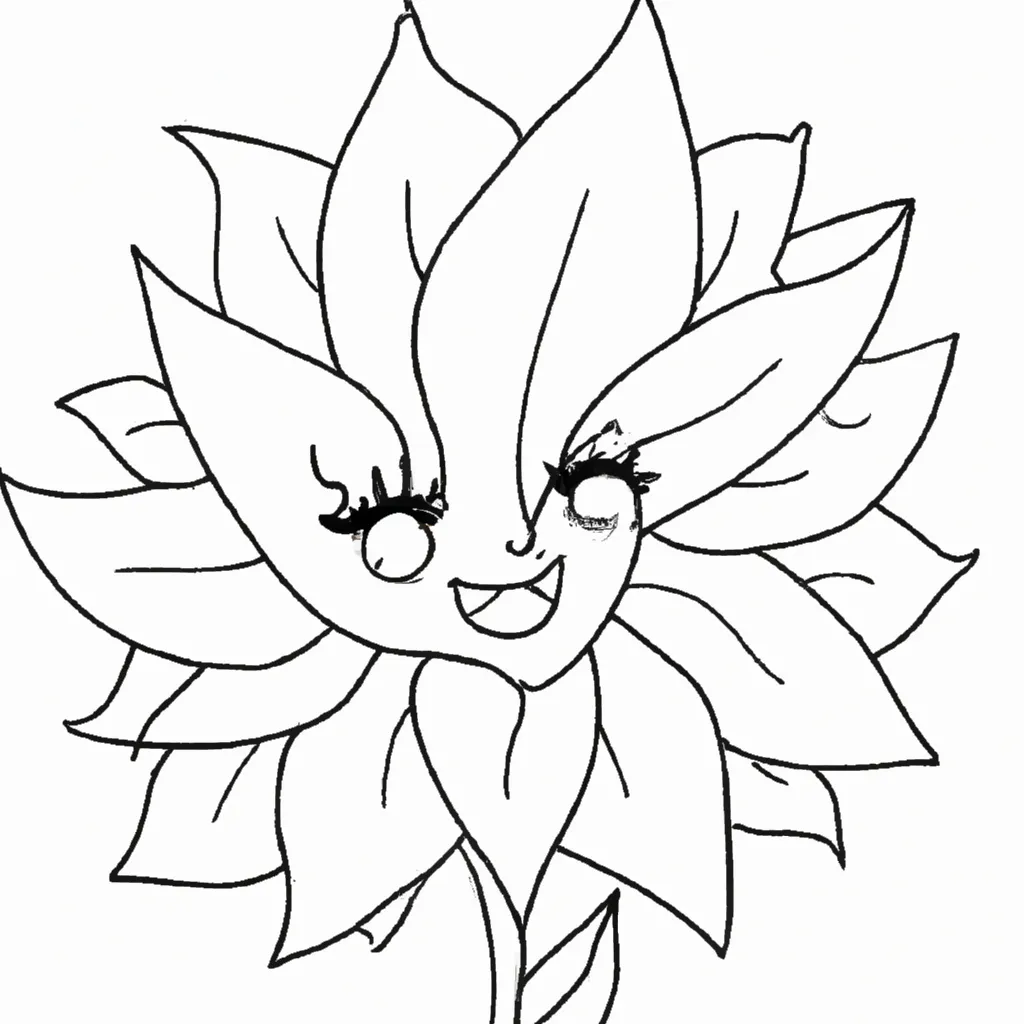 desenhos flor sorriso imprimir colorir 1