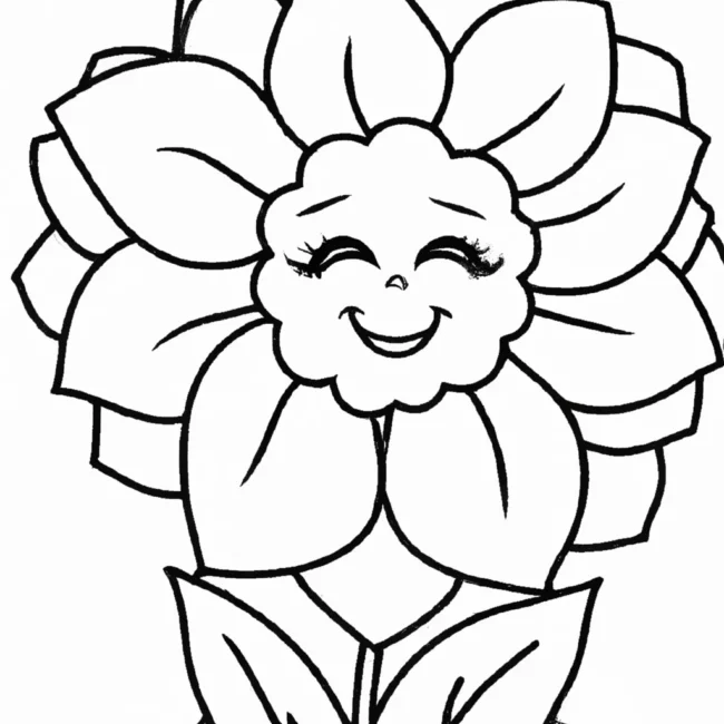 desenhos flor sorriso imprimir colorir 2