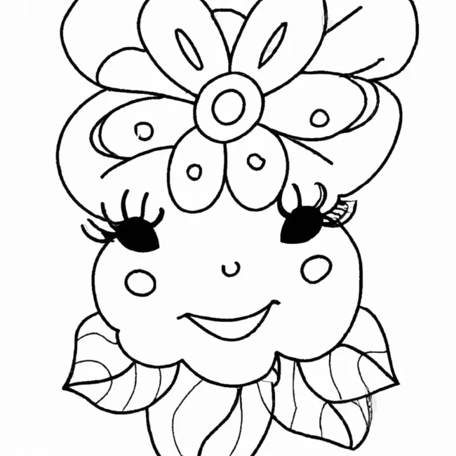 desenhos flor sorriso imprimir colorir 3