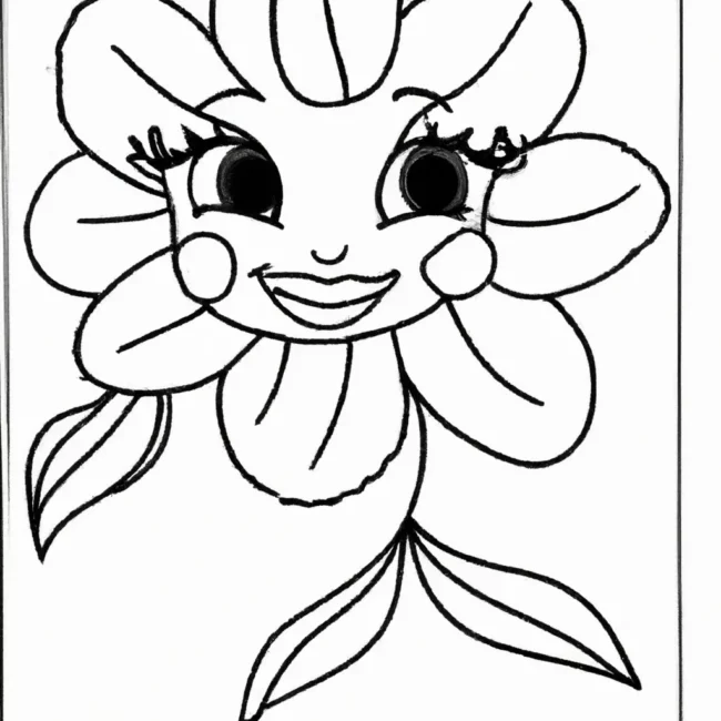desenhos flor sorriso imprimir colorir 4