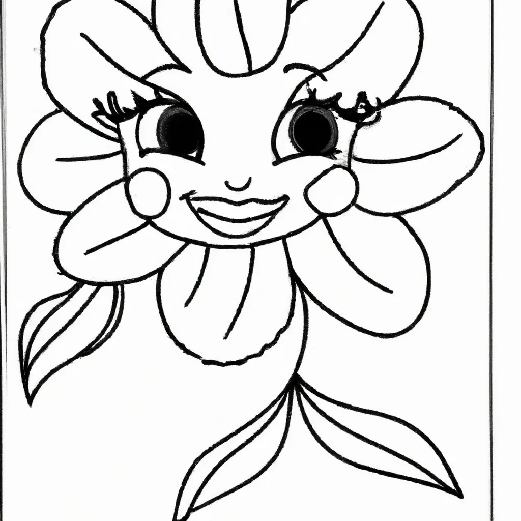 desenhos flor sorriso imprimir colorir 4