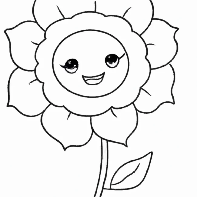 desenhos flor sorriso imprimir colorir 5