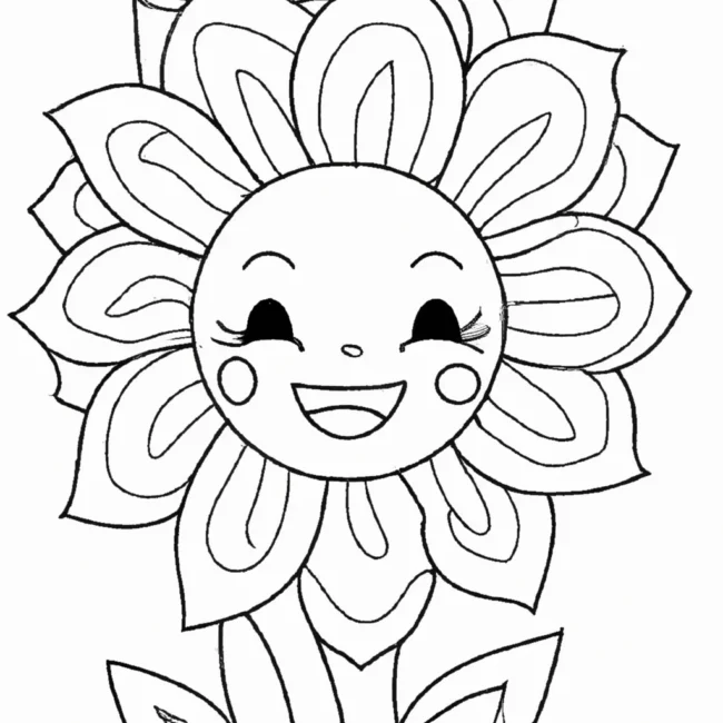 desenhos flor sorriso imprimir colorir 6