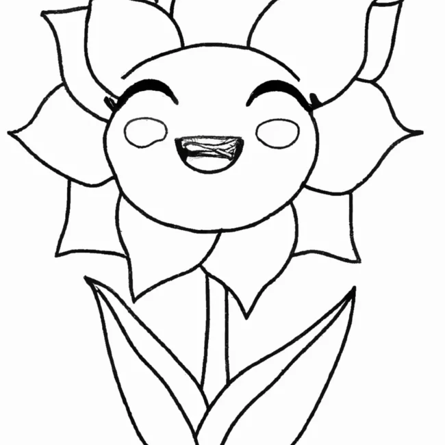 desenhos flor sorriso imprimir colorir 8