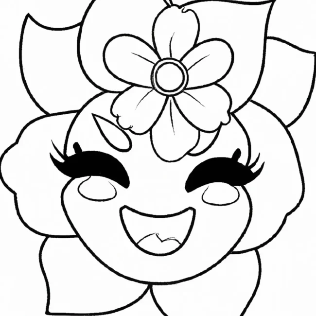 desenhos flor sorriso imprimir colorir 12