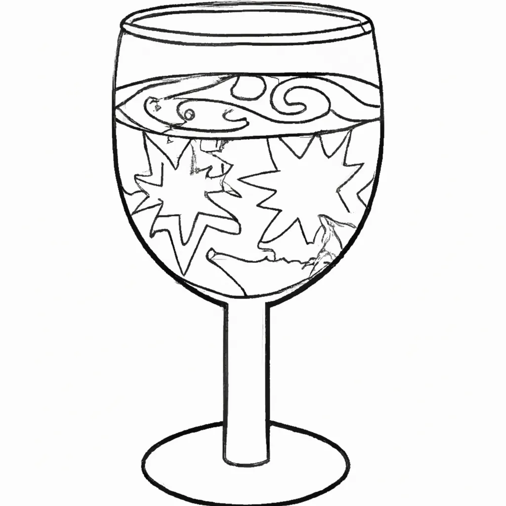 desenhos copo vinho imprimir colorir 2