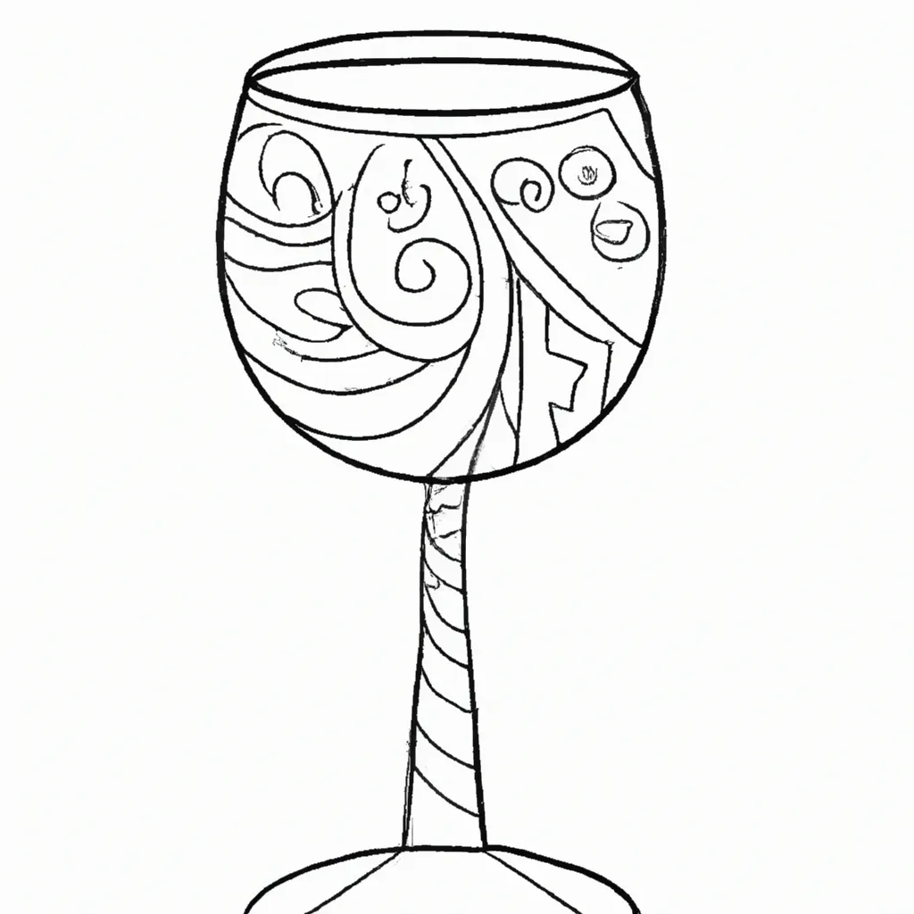 desenhos copo vinho imprimir colorir 3
