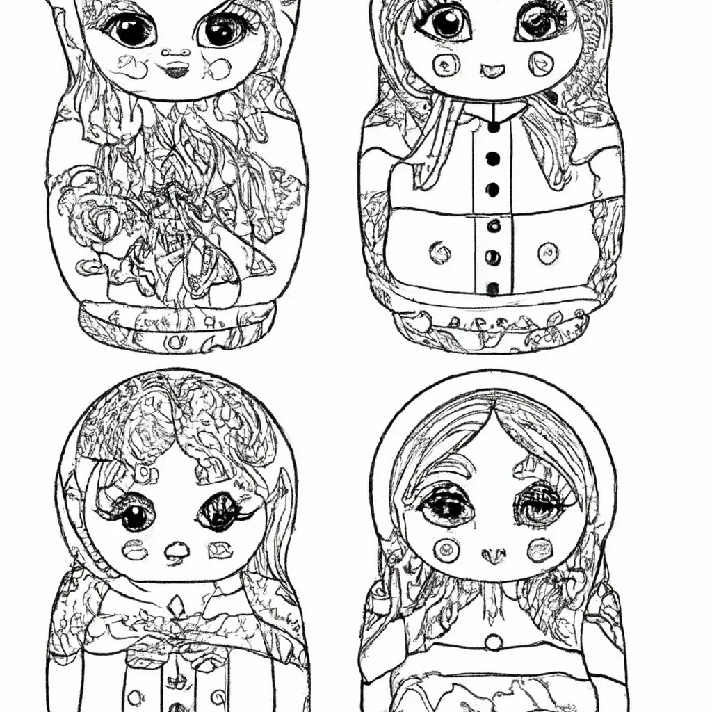 desenhos matrioshka imprimir colorir 2 desenhos matrioshka imprimir colorir 2