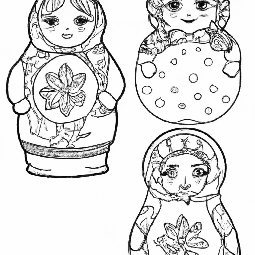 desenhos matrioshka imprimir colorir 5 desenhos matrioshka imprimir colorir 5