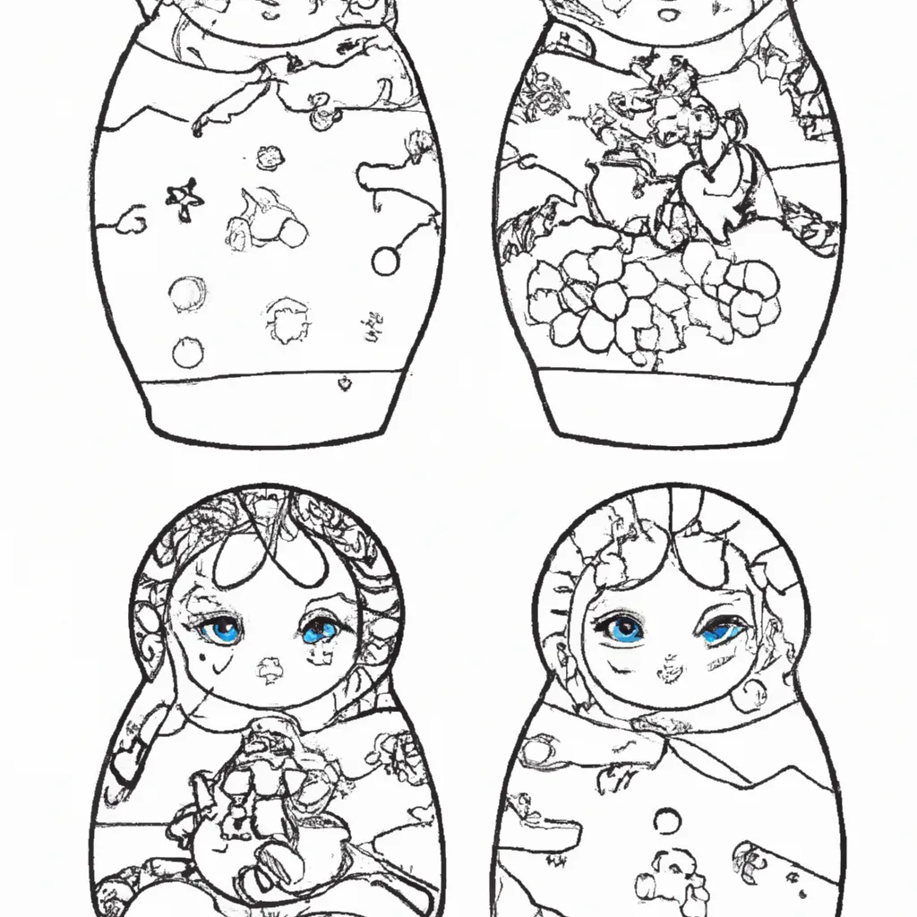 desenhos matrioshka imprimir colorir 6 desenhos matrioshka imprimir colorir 6