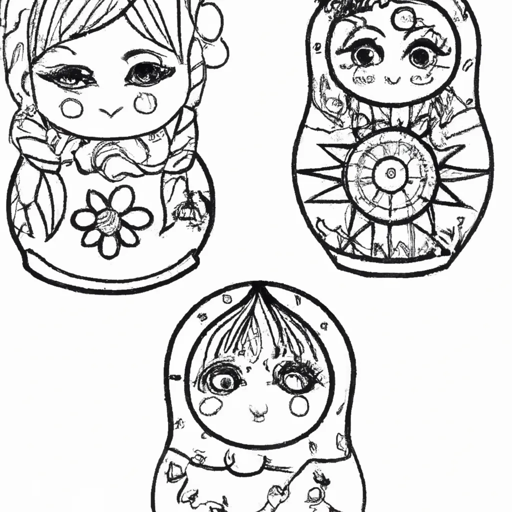desenhos matrioshka imprimir colorir 7 desenhos matrioshka imprimir colorir 7